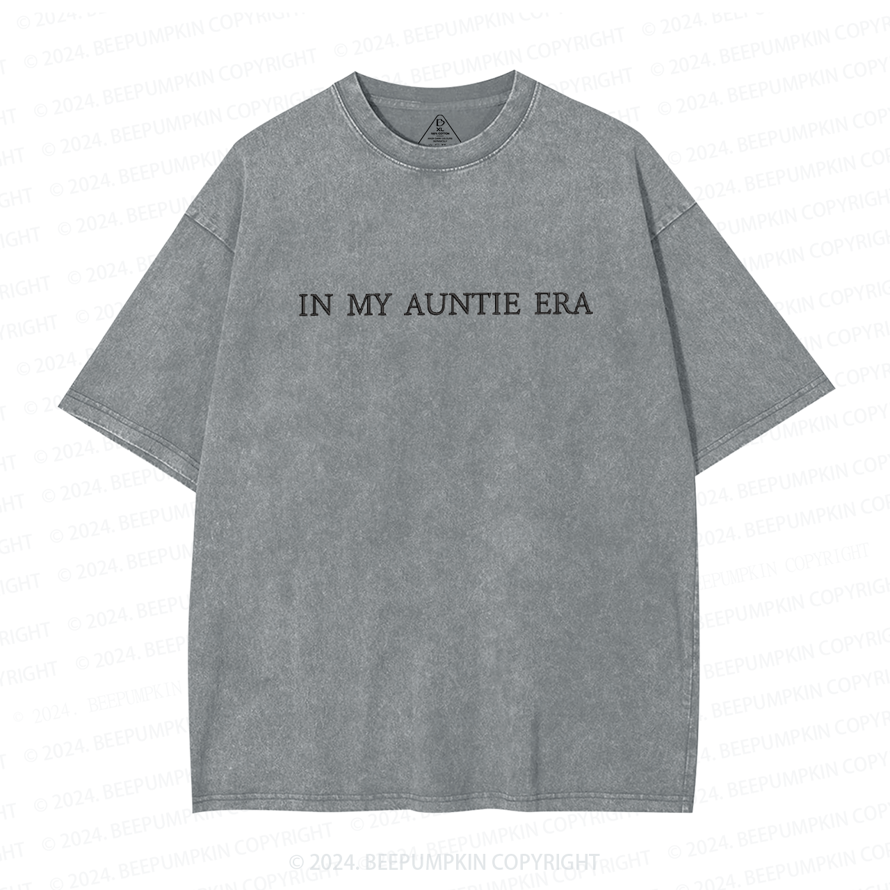 In My Auntie Era Embroidered Auntie Washed Tees