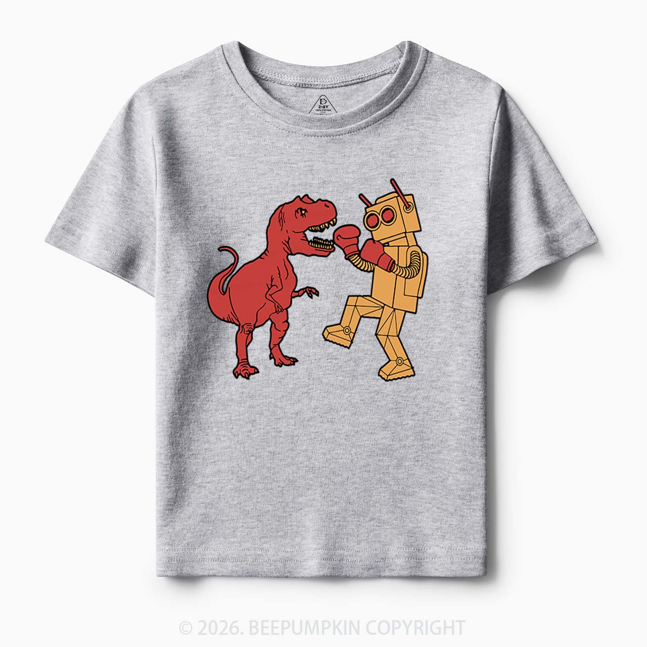 Kids Dinosaur Vs Robot Kids Shirt