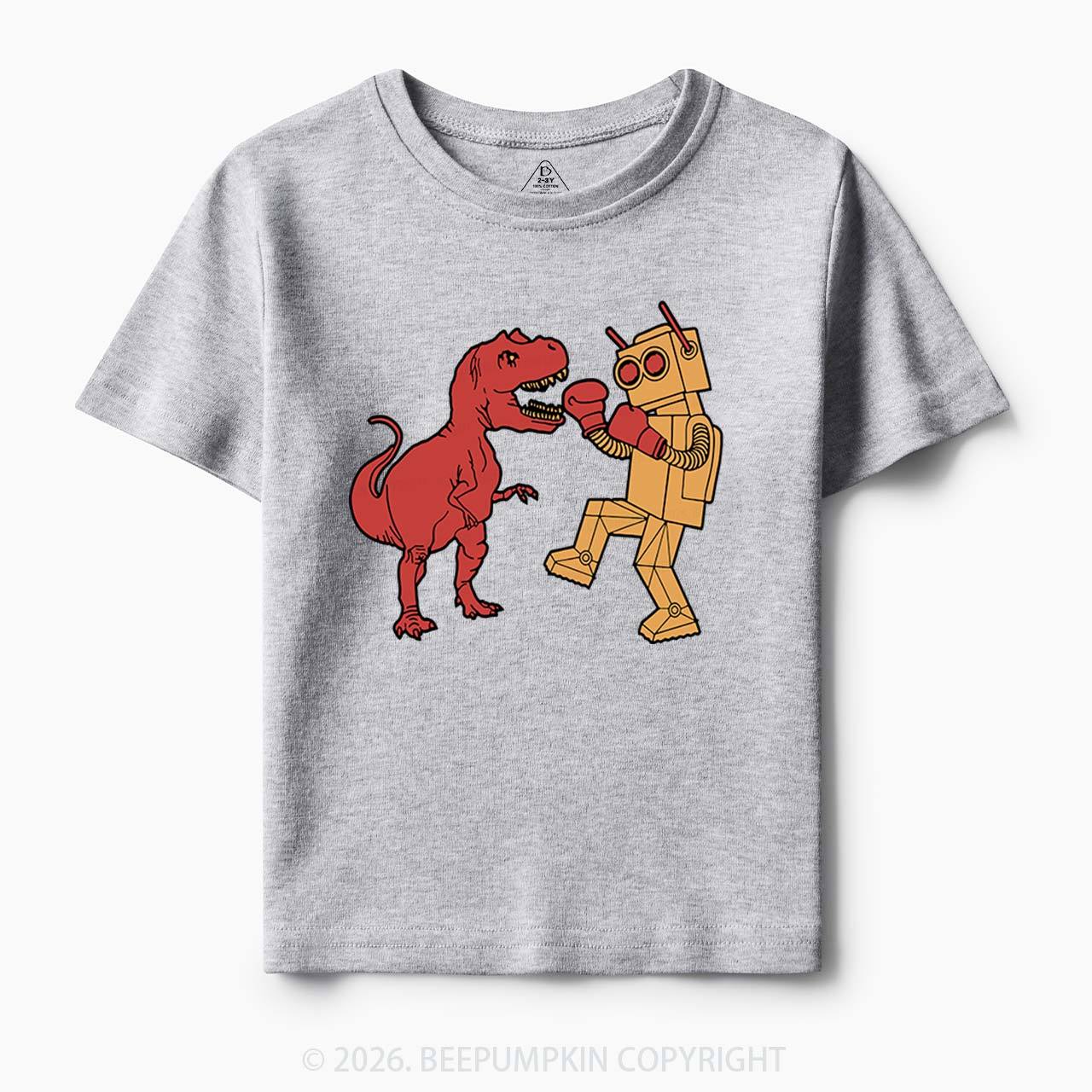 Kids Dinosaur Vs Robot Kids Shirt