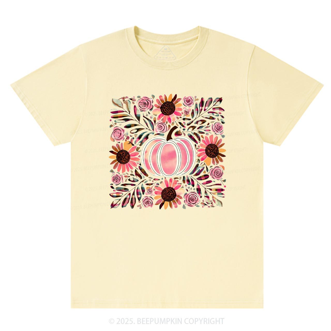 Boho Floral Pumpkin T-Shirts Beepumpkin