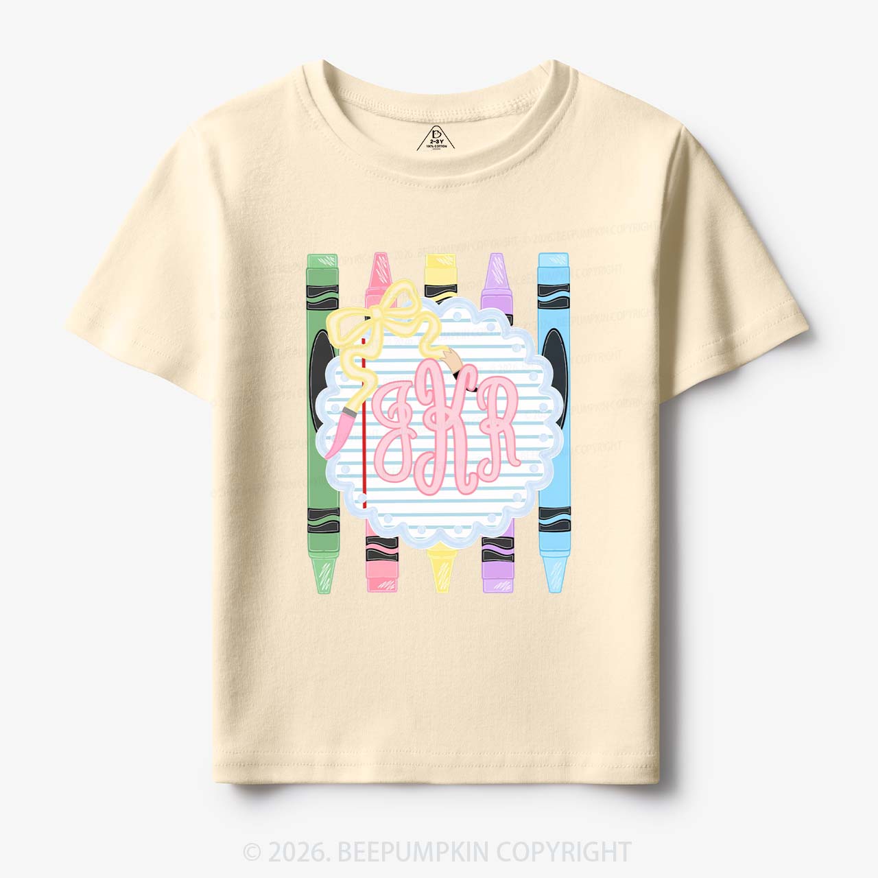 Personalized Monogram Name Pink Preppy Toddler&Kid's Tees