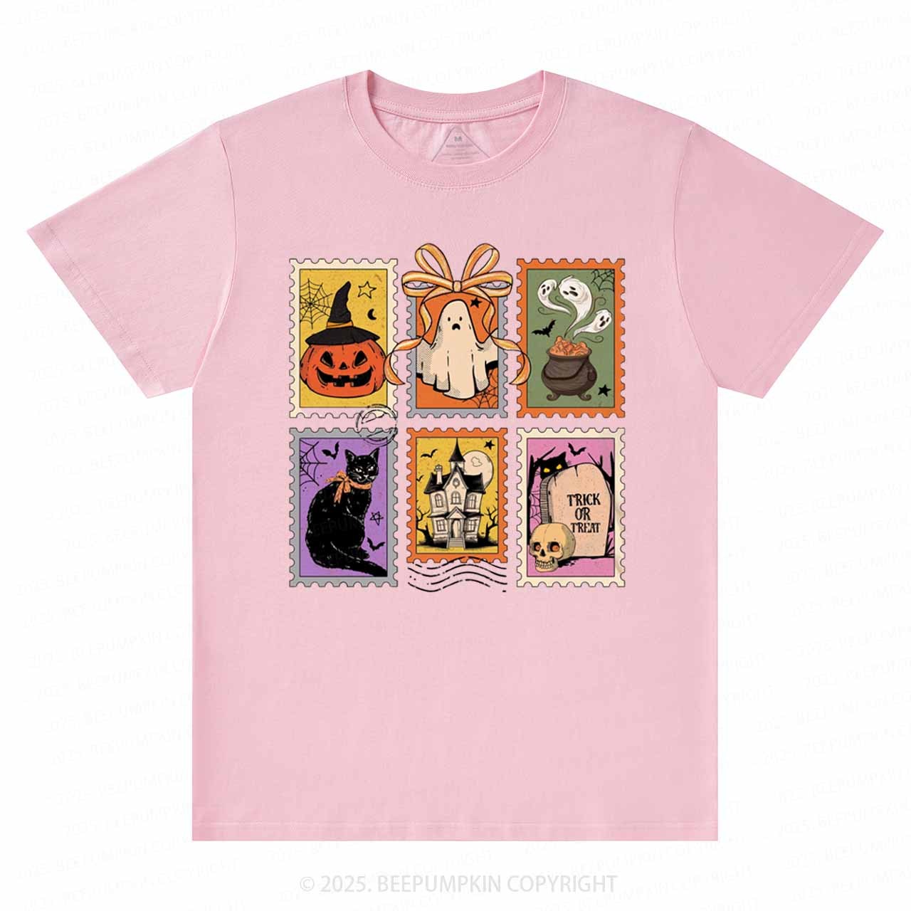 Retro Halloween Cat Ghost T-Shirts Beepumpkin