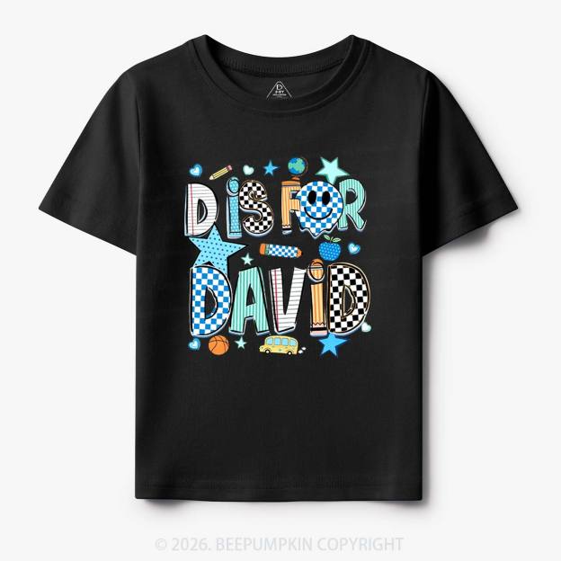 Personalized Letter Is For Name Colorful Toddler&Kid's Tees