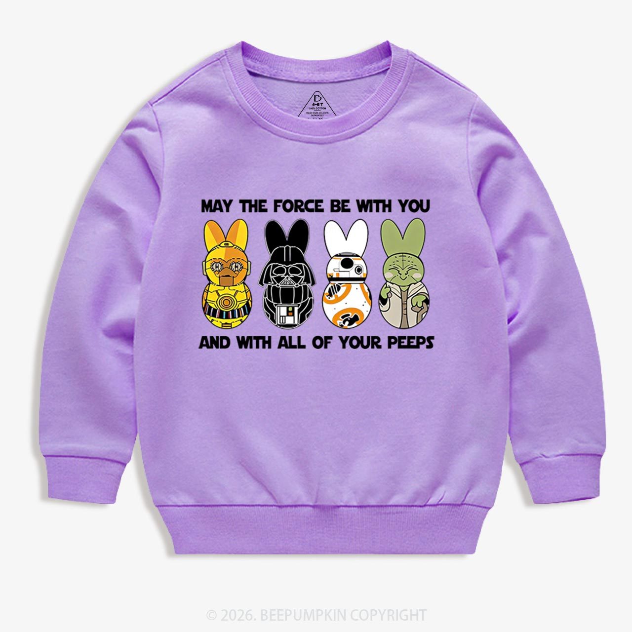 Bunny Ears Happy Easter Kid's Sweatshirt