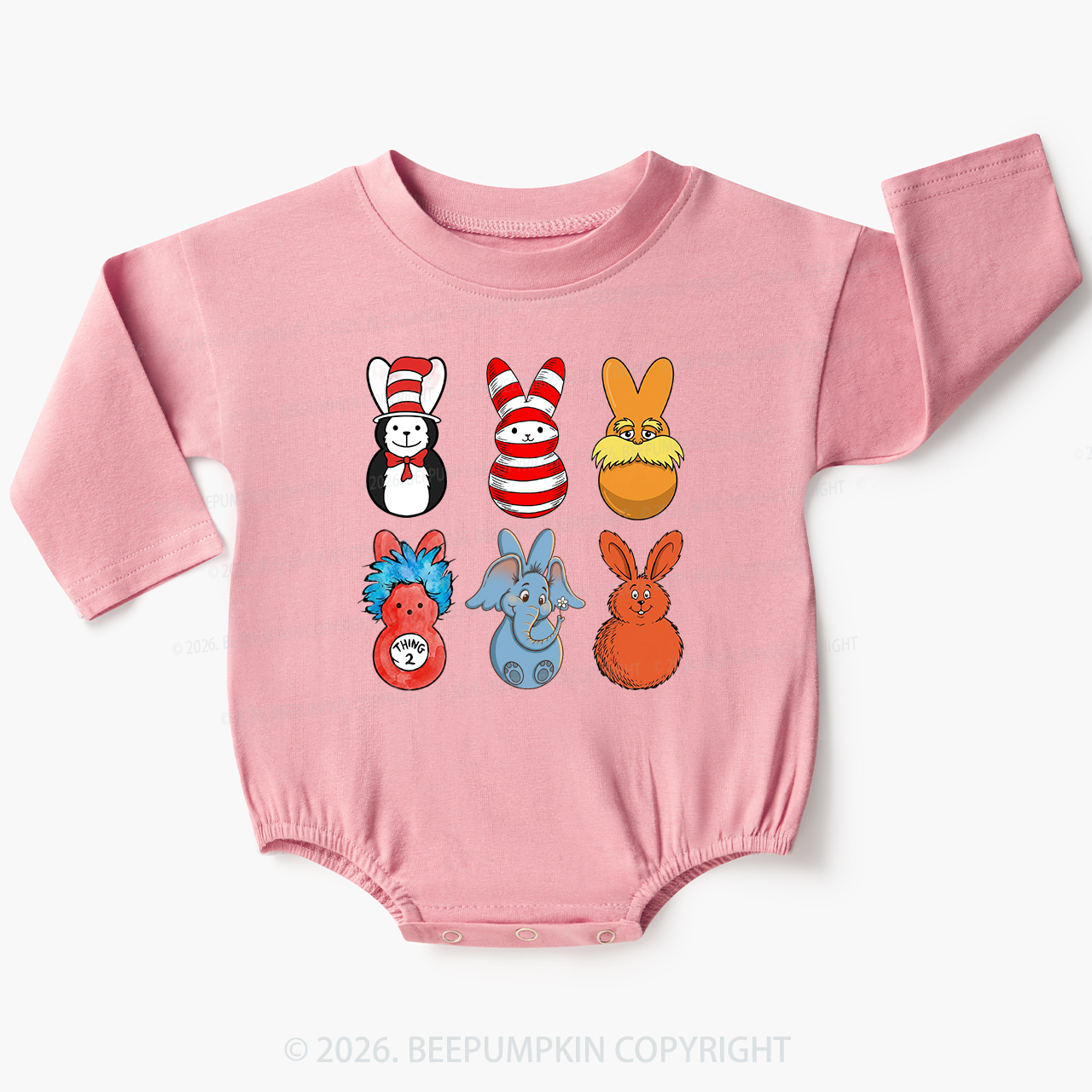 Storybook Bunny Tumbler Baby Bubble Romper