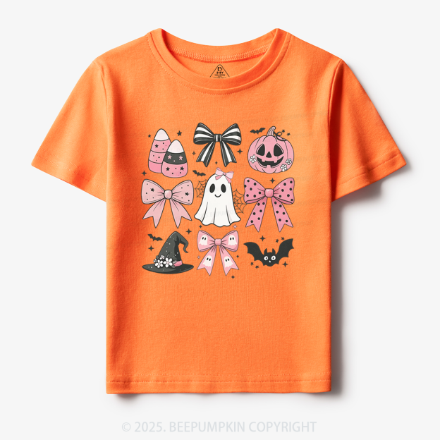  Pink Bow Coquette Halloween Toddler&Kid's Tees Beepumpkin