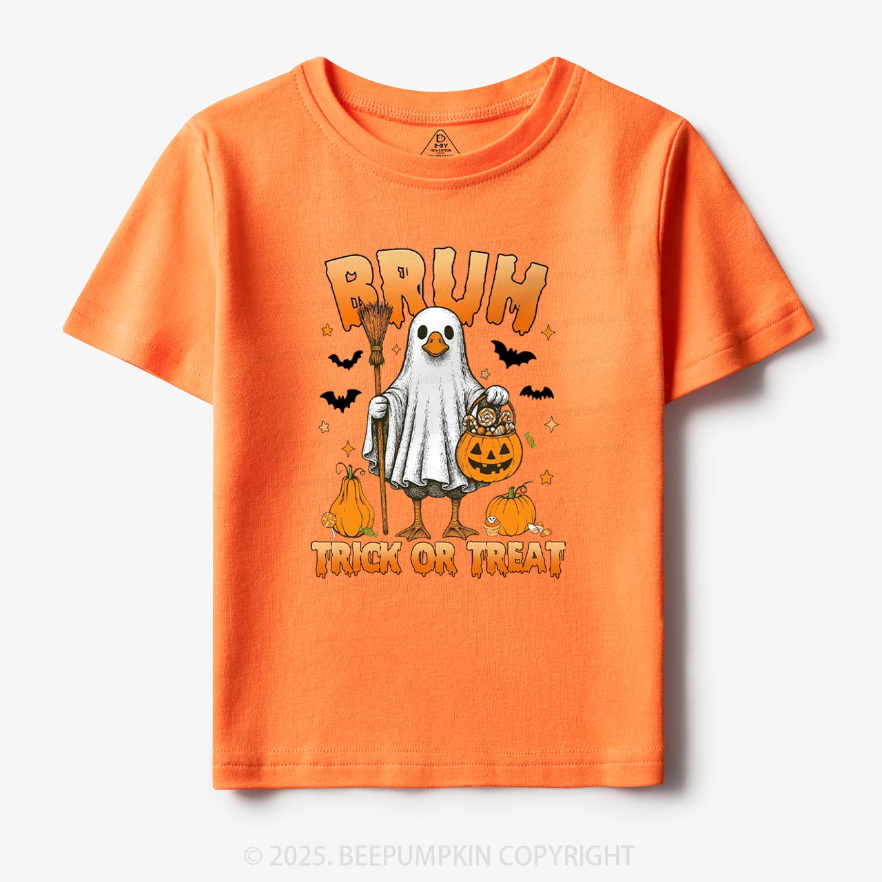 Boo Ghost Goose Bruh Toddler&Kid's Tees Beepumpkin