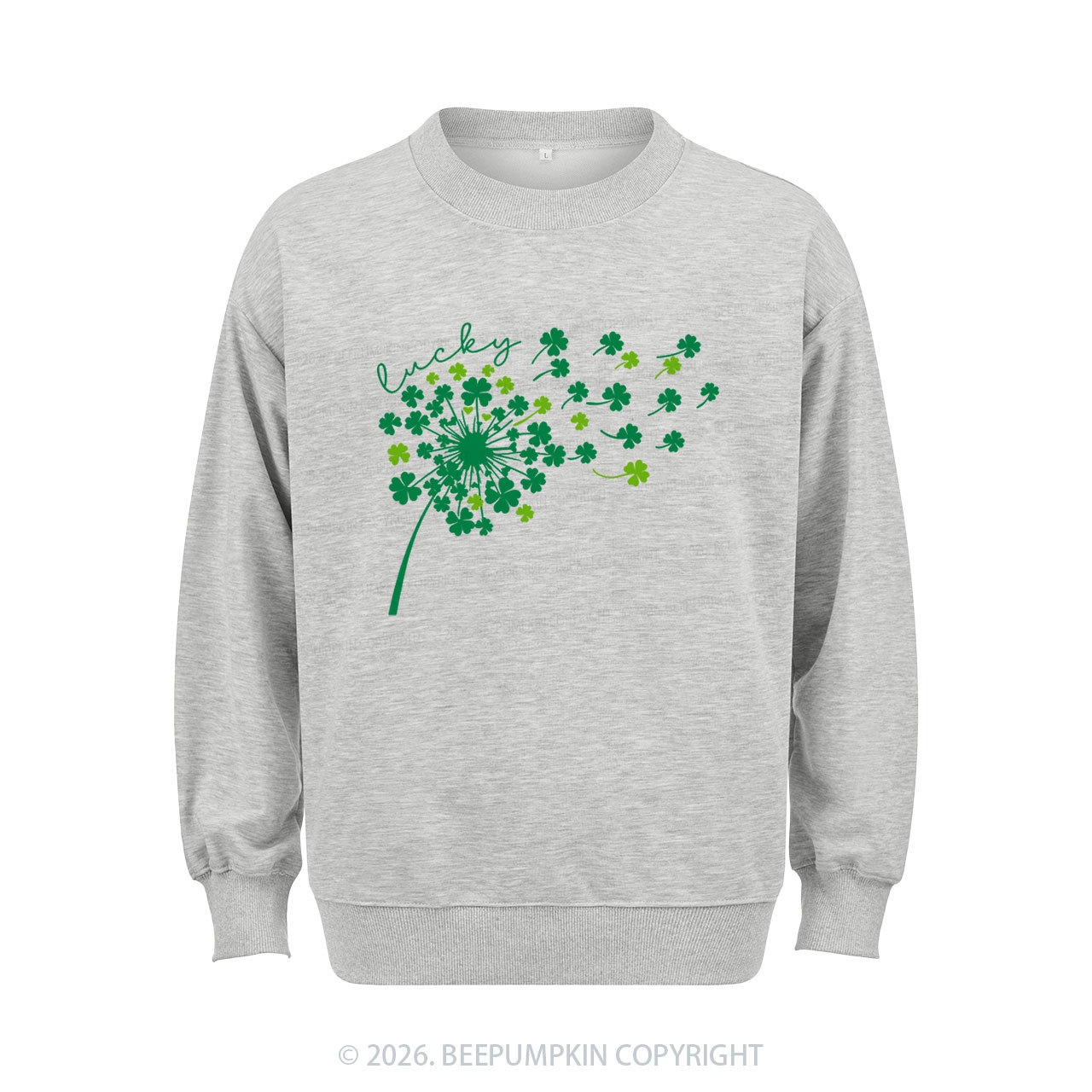 Dandelion Shamrock St. Patrick's Day Aldult Sweatshirt