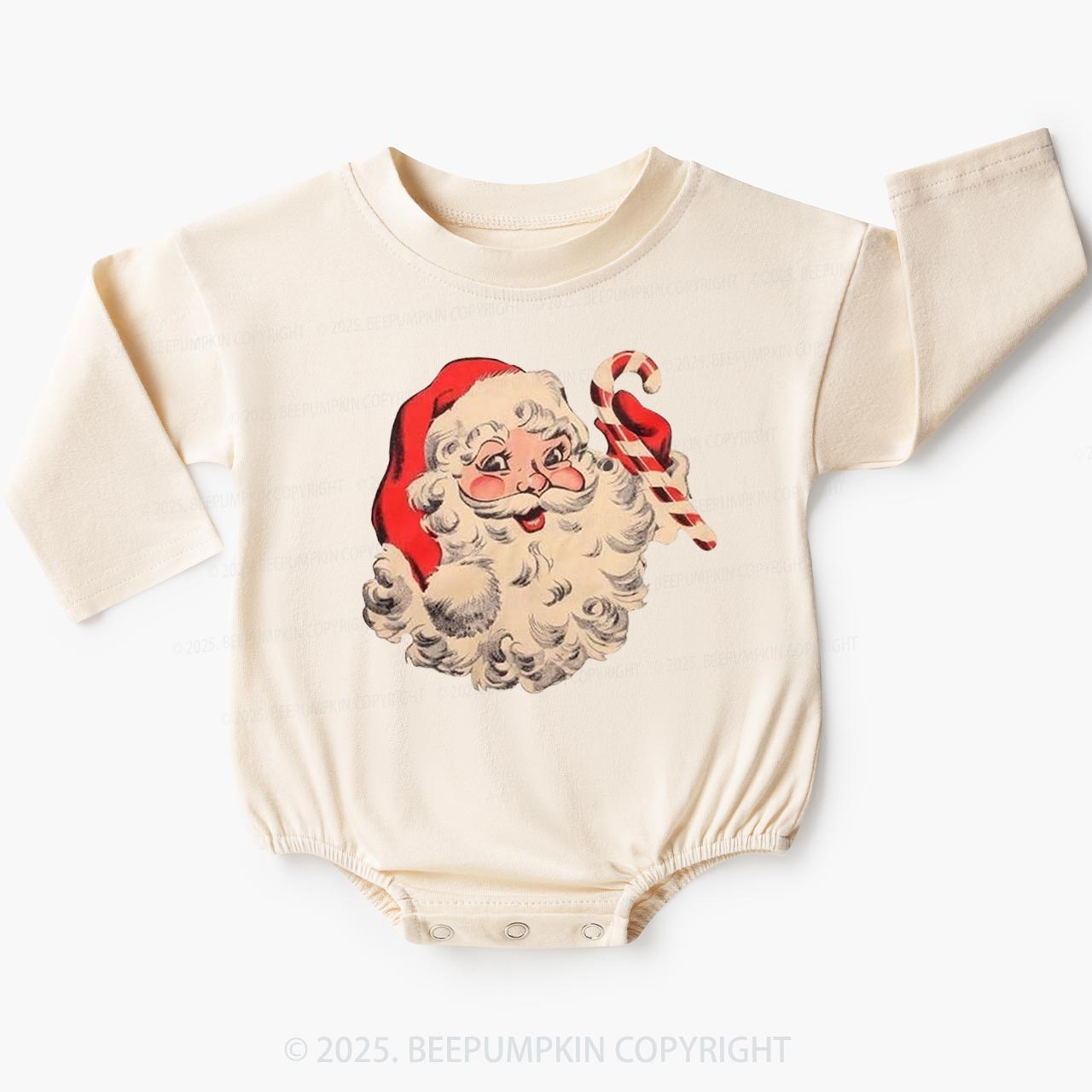 Vintage Santa Baby Bubble Romper Beepumpkin