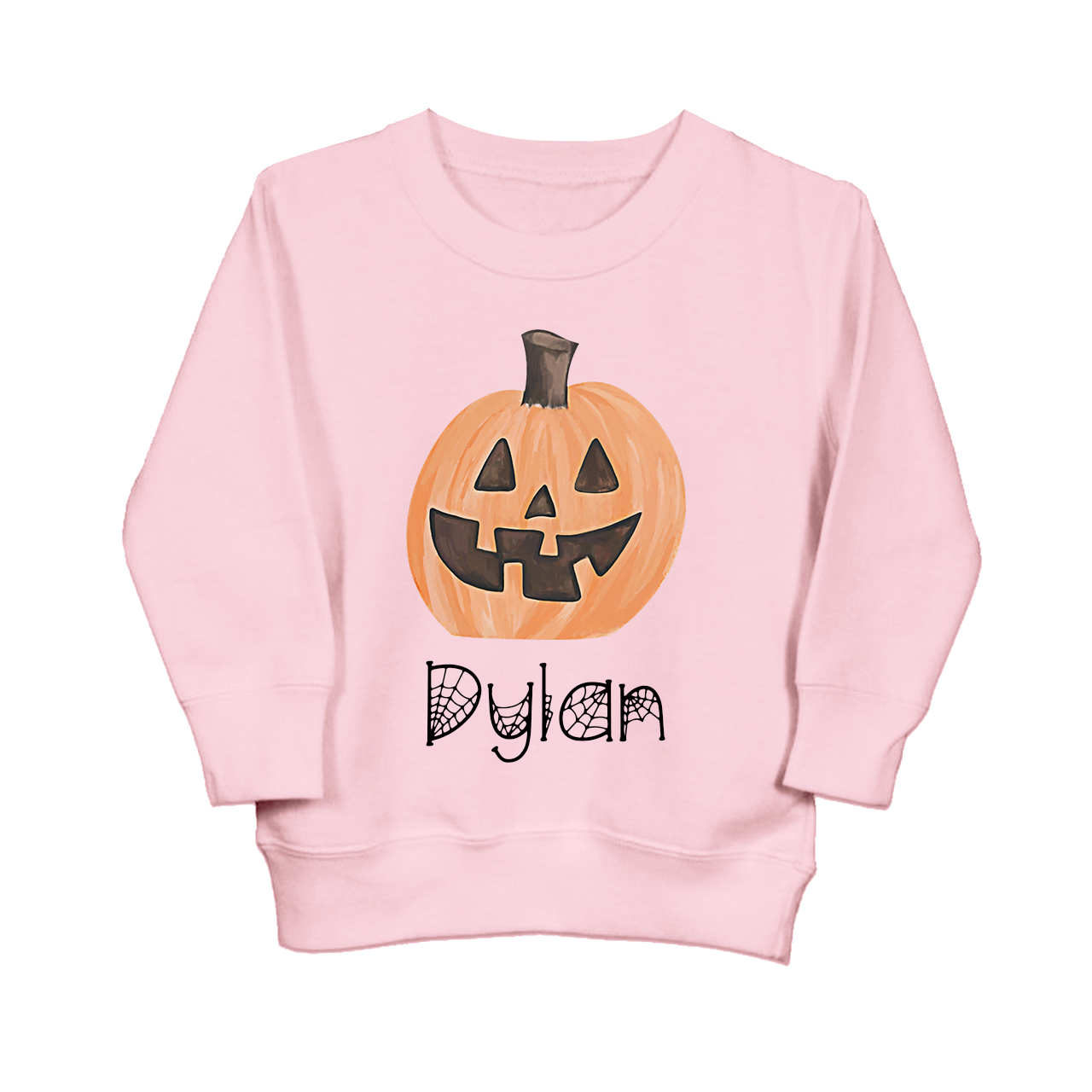 Personalized Halloween Pumpkin Toddler Sweatshirt