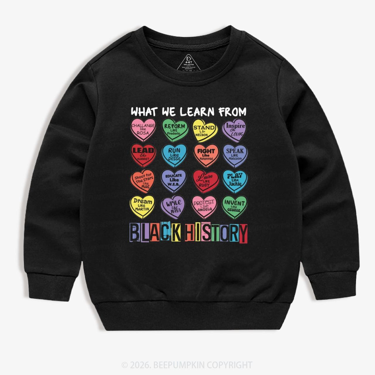 What We Learn From Black History Kid's Sweatshirt