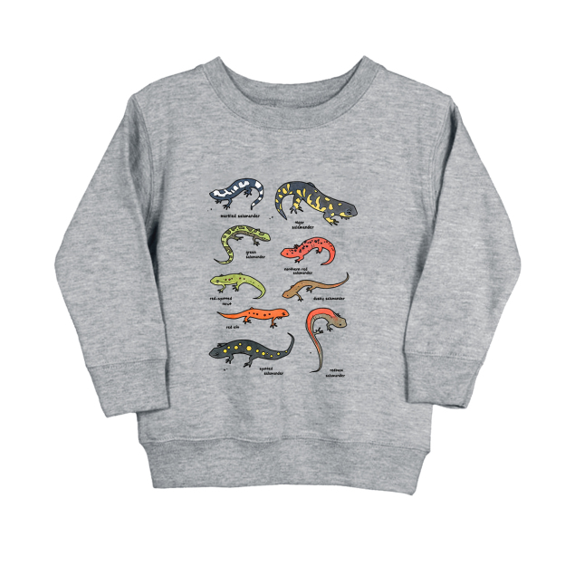 Salamanders Chart Kids Sweatshirt
