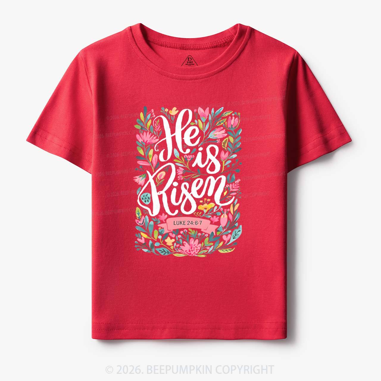 He is Risen Blooming Grace Easter Toddler&Kid's Tees