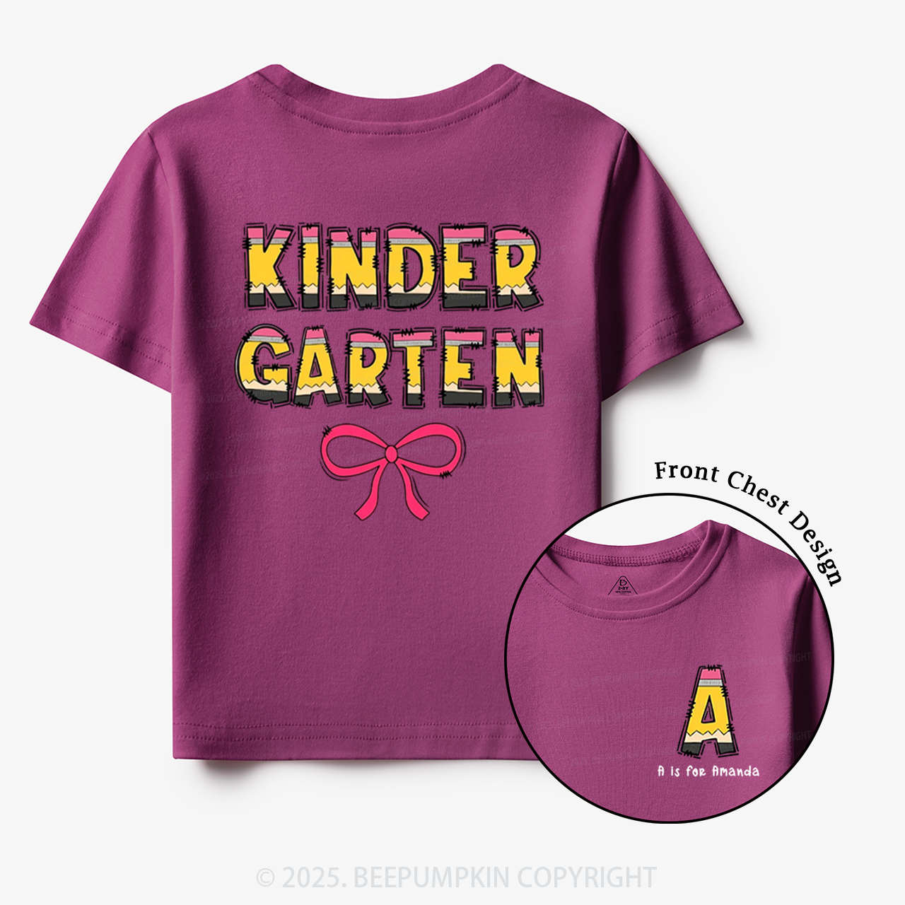 Personalized Pencil Kids Name Toddler&Kid's Tees Beepumpkin