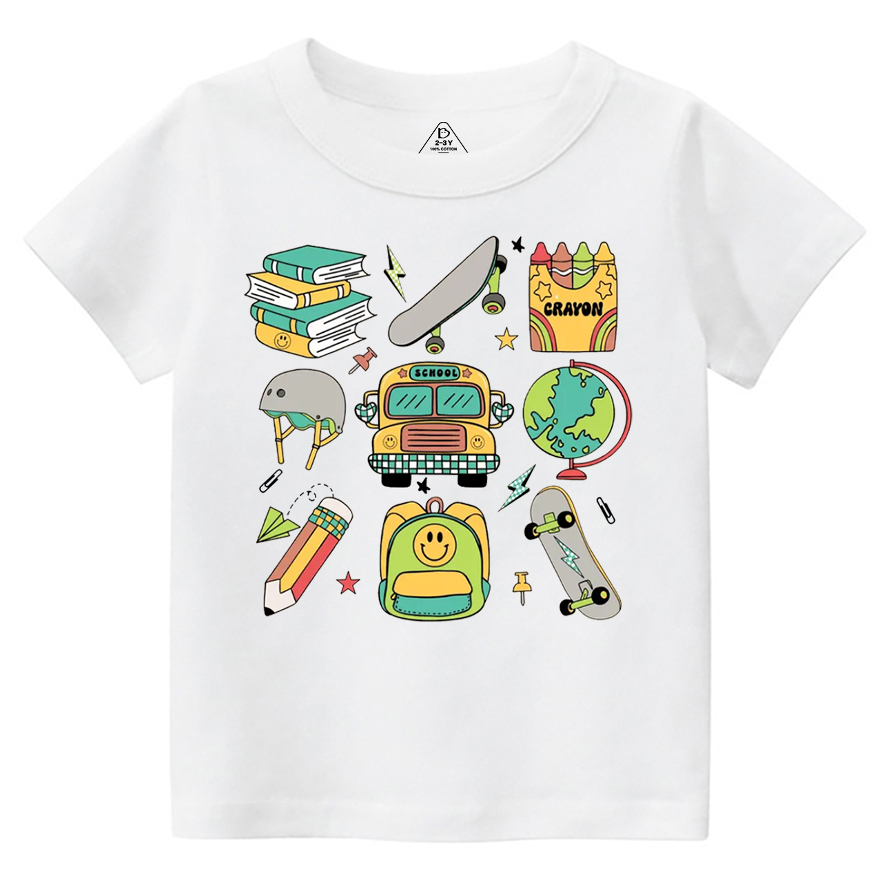 Boys Retro Back To School Toddler&Kid's Tees Beepumpkin 