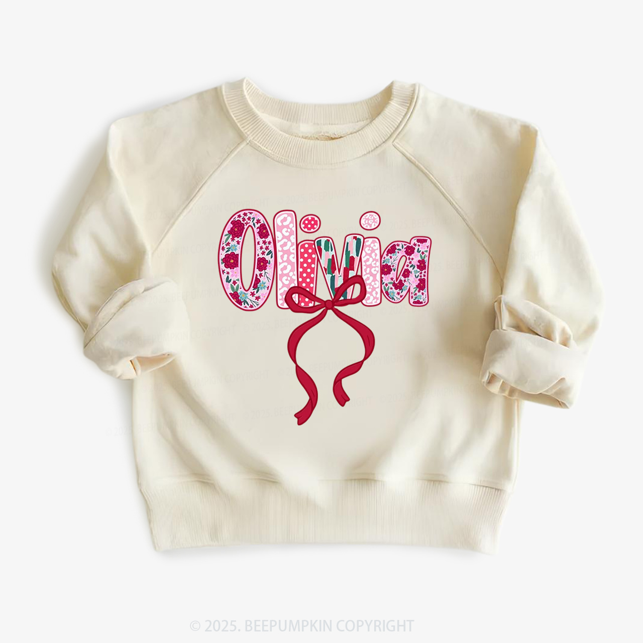 Personalized Floral Letter Kid's Sweatshirt