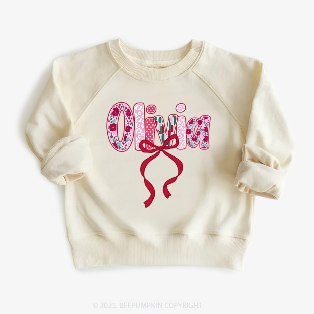 Personalized Floral Letter Kid's Sweatshirt
