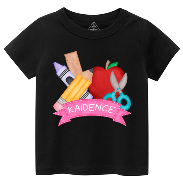 Personalized Stationery Apple Back To School Toddler Shirts