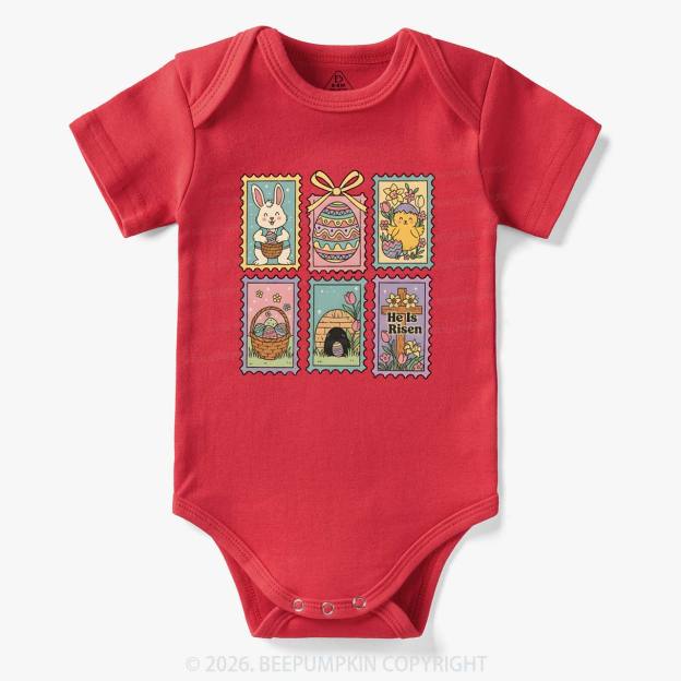 He Is Risen Easter Stamp Baby Bodysuit