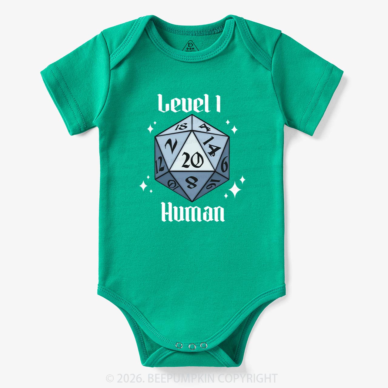Level 1 Human Funny Gamer Bodysuit