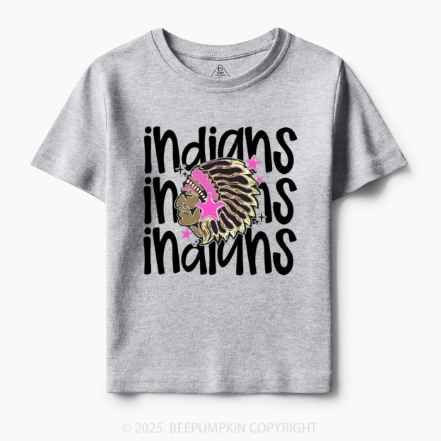 School Mascot Indians Toddler&Kid's Tees Beepumpkin