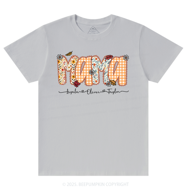 Personalized Preppy Fall Pumpkin Lace T-Shirts Beepumpkin