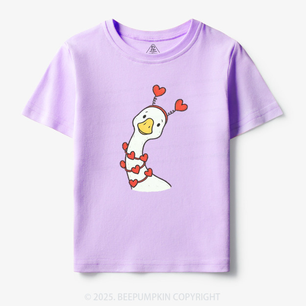 Pink Bow Preppy Goose Toddler&Kid's Tees Beepumpkin