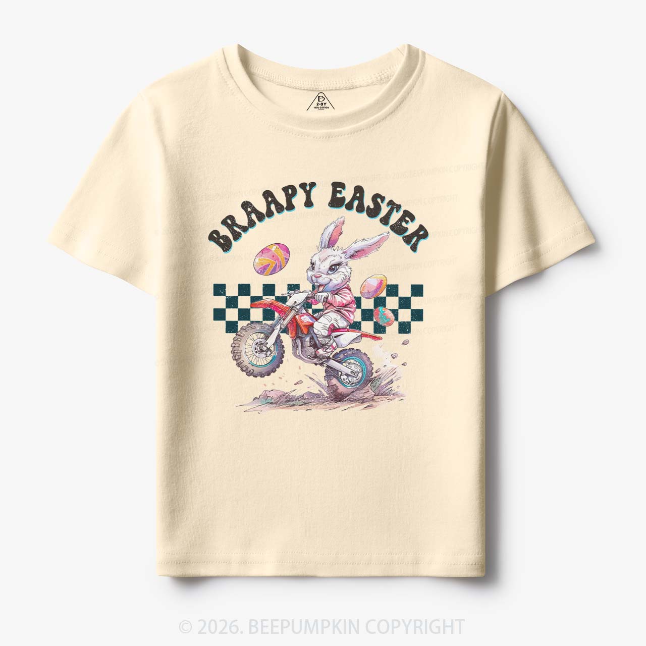 Braapy Easter Dirt Bike Toddler&Kid's Tees
