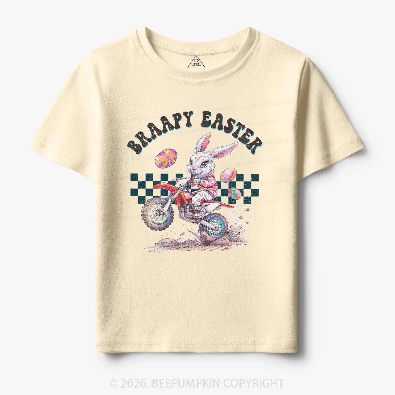 Braapy Easter Dirt Bike Toddler&Kid's Tees