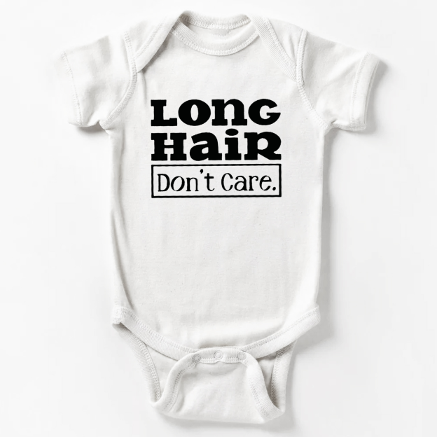 Long Hair Don't Care Bodysuit For Baby