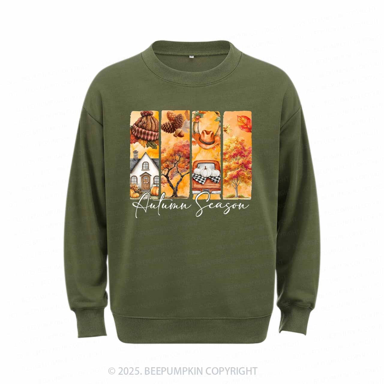 Cozy Autumn Season Brushstroke Sweatshirt Beepumpkin 