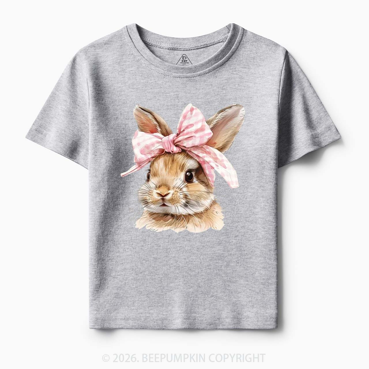 Cute Bunny with Bow Easter Toddler&Kid's Tees