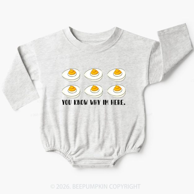 You Know Why I'm Here Funny Baby Bubble Romper