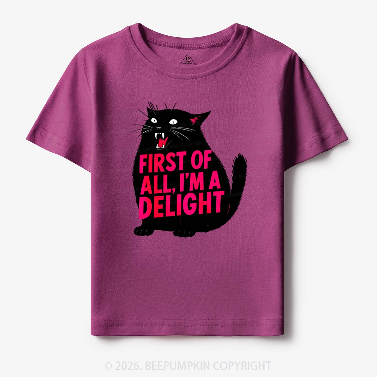 First of All I'm a Delight Black Cat Toddler&Kid's Tees