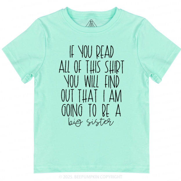Big Sister Toddler&Kid's Tees Beepumpkin