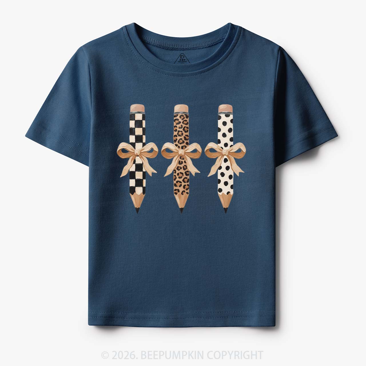 Brushstroke Pencil Bow Preppy Toddler&Kid's Tees