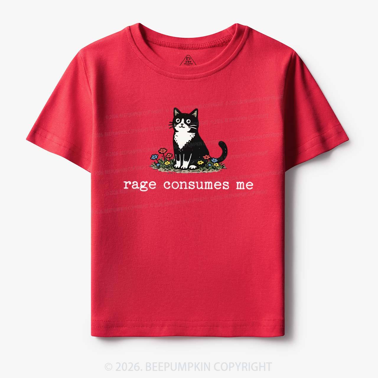 Funny Cat Rage Consumes Me Toddler&Kid's Tees