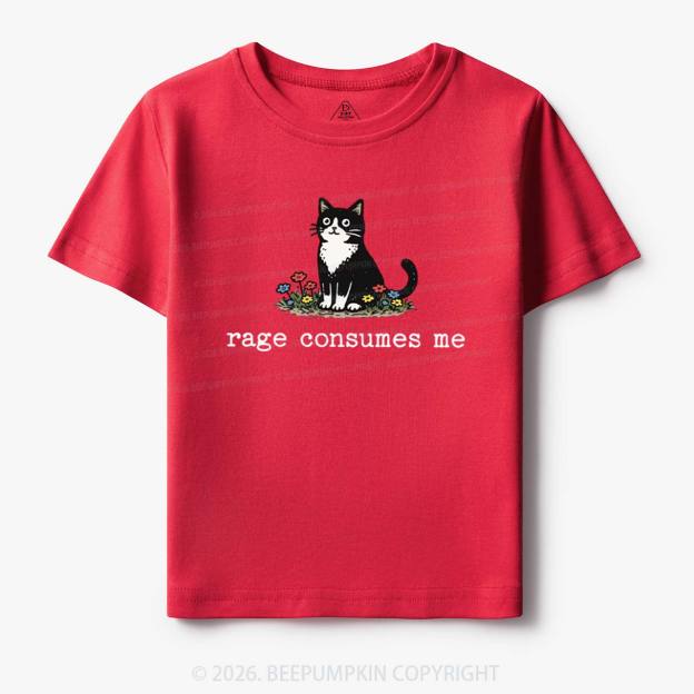 Funny Cat Rage Consumes Me Toddler&Kid's Tees