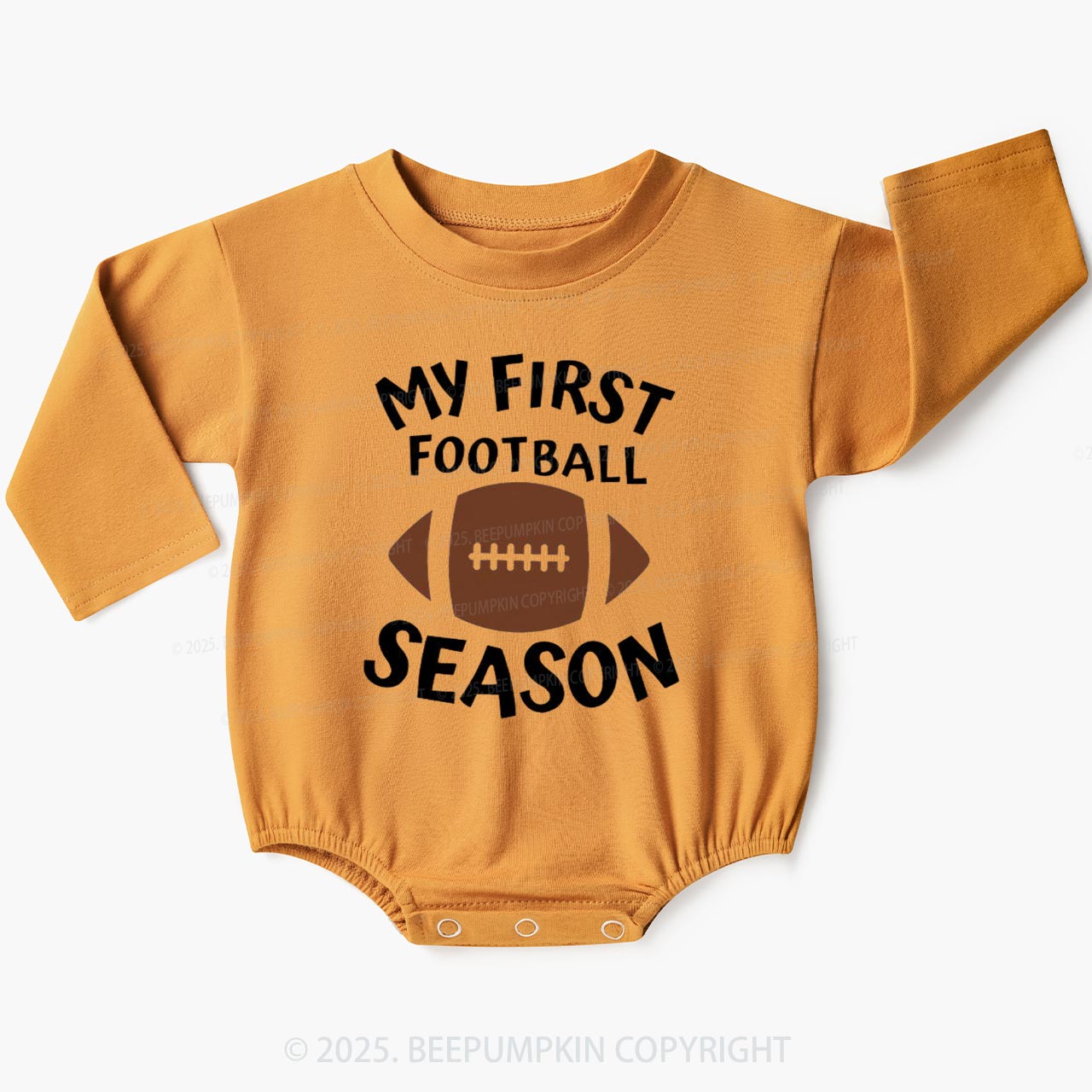 My First Football Season Baby Bubble Romper Beepumpkin