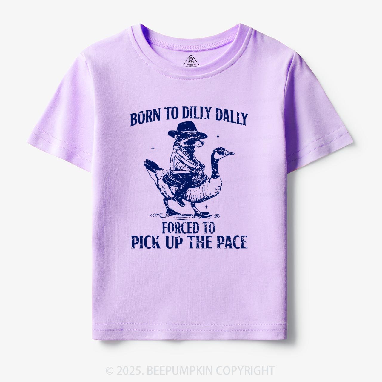 Born To Dilly Dally Retro Racoon Goose Toddler&Kid's Tees Beepumpkin 7