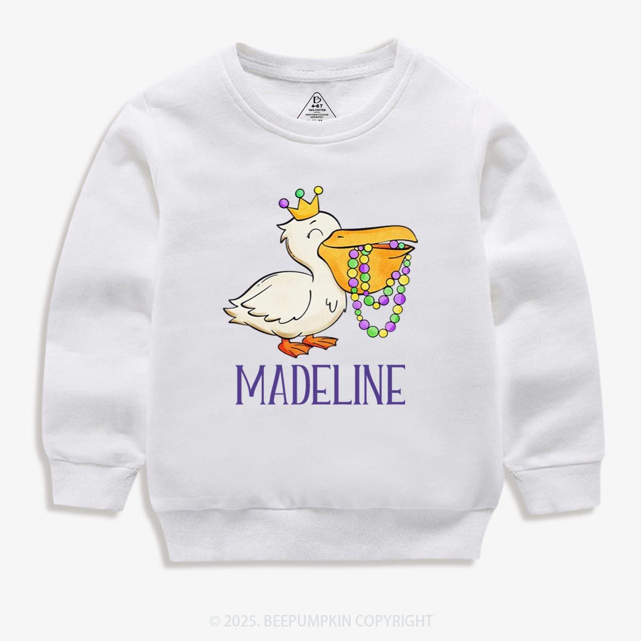 Personalized Louisiana Pelican Kid's Sweatshirt