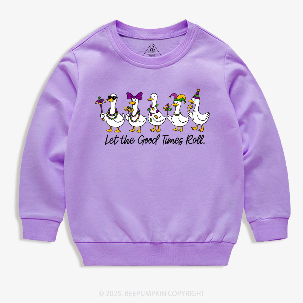 Silly Goose Mardi Gras Kid's Sweatshirt