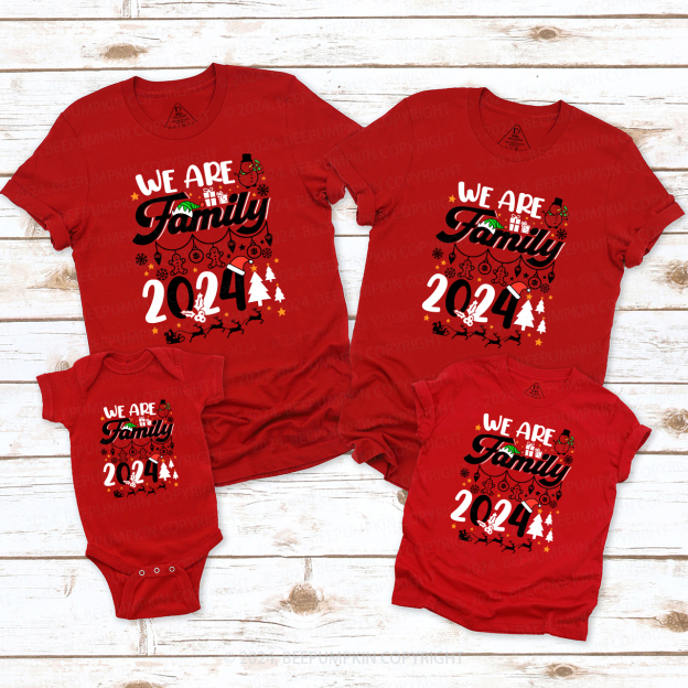 We Are Family Merry Merry Christmas Shirt For Family Beepumpkin