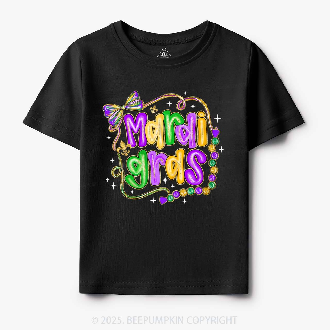 Brushstroke Mardi Gras Toddler&Kid's Tees Beepumpkin