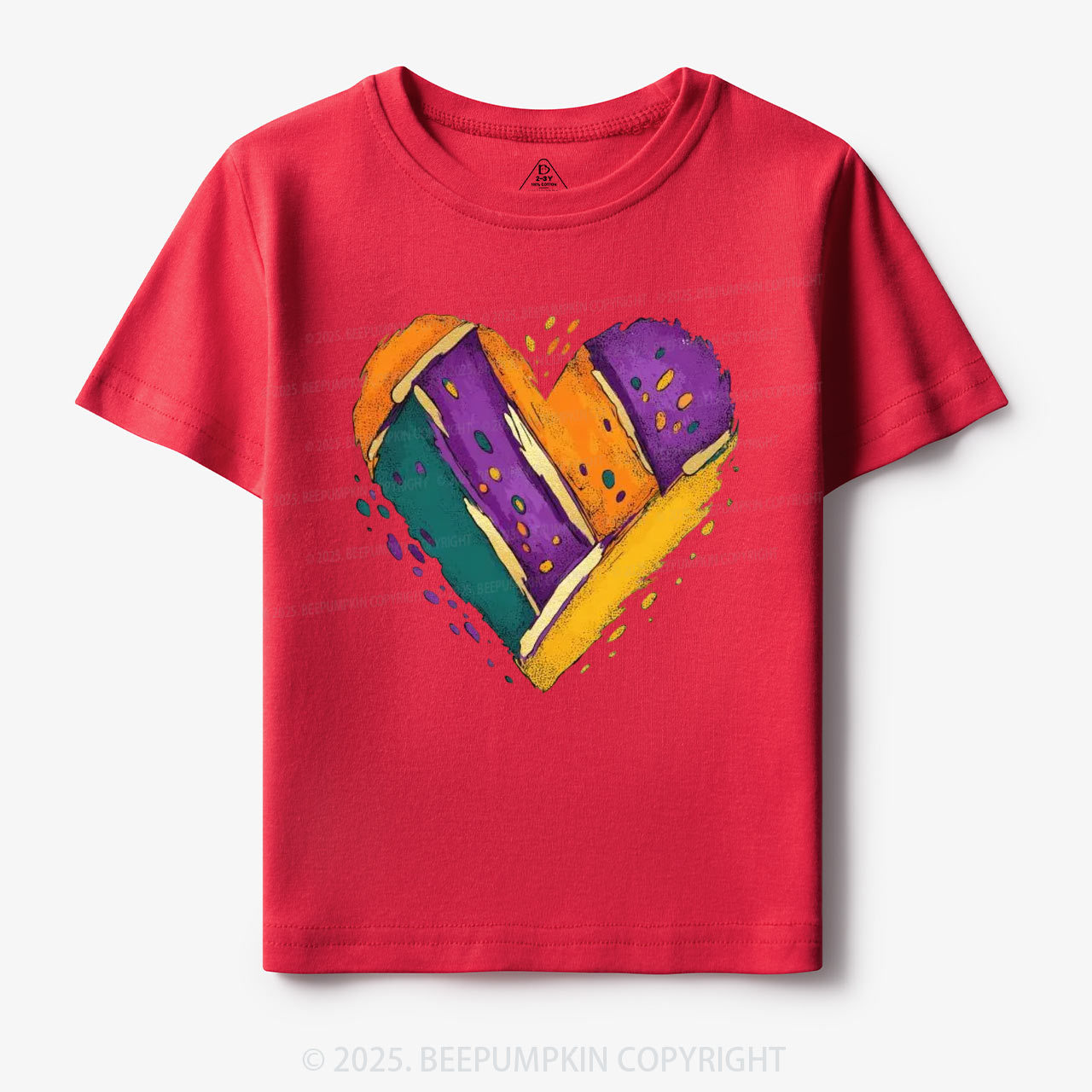 Mardi Gras Heart Toddler&Kid's Tees Beepumpkin