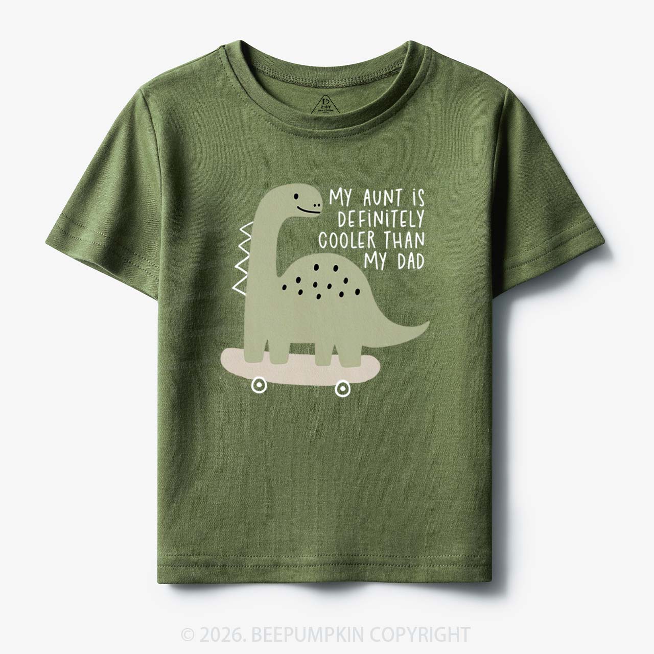 Dino My Aunt Is Cooler Than My Dad Toddler&Kid's Tees