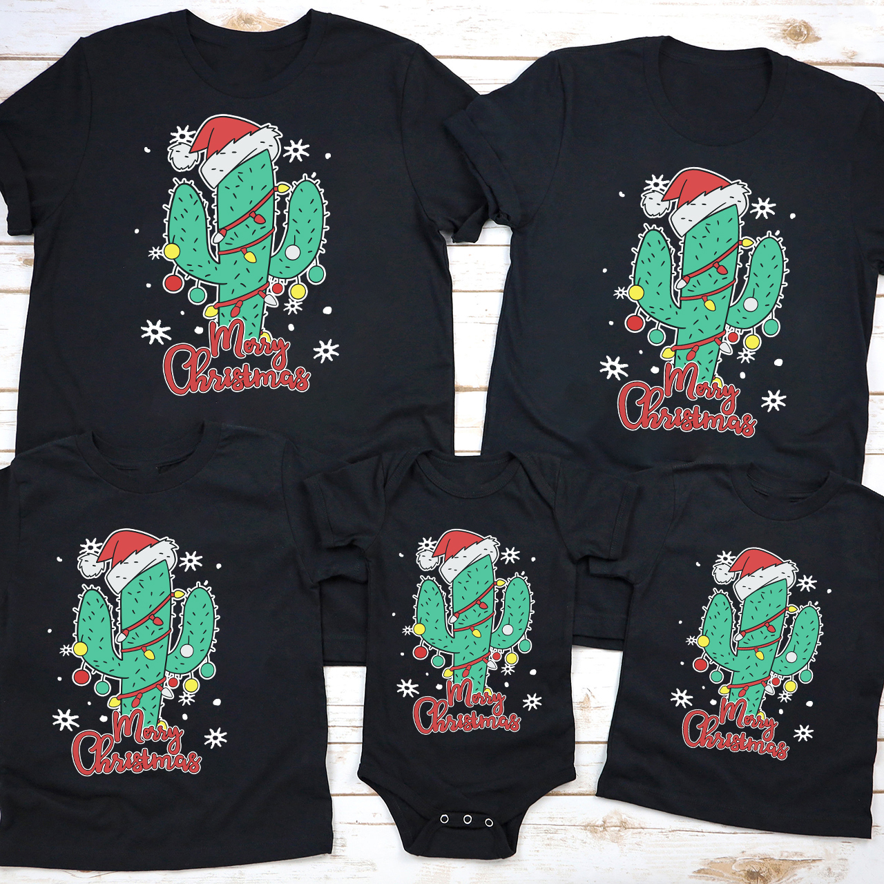 Cactus Christmas Family Shirt