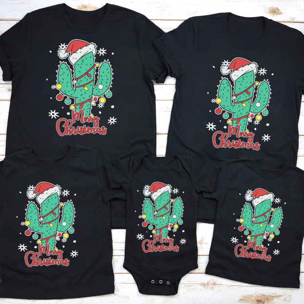 Cactus Christmas Family Shirt