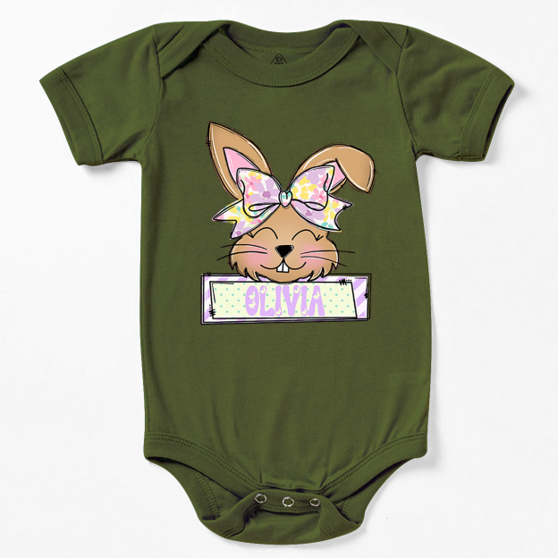 Personalized Bunny Name Bodysuit Beepumpkin