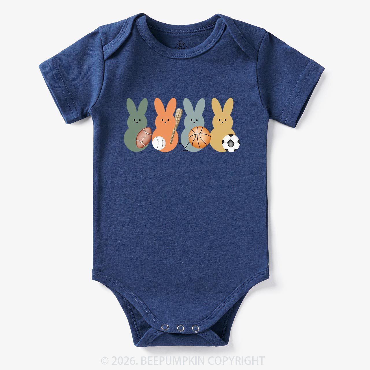 Easter Sporty Bunnies Baby Bodysuit